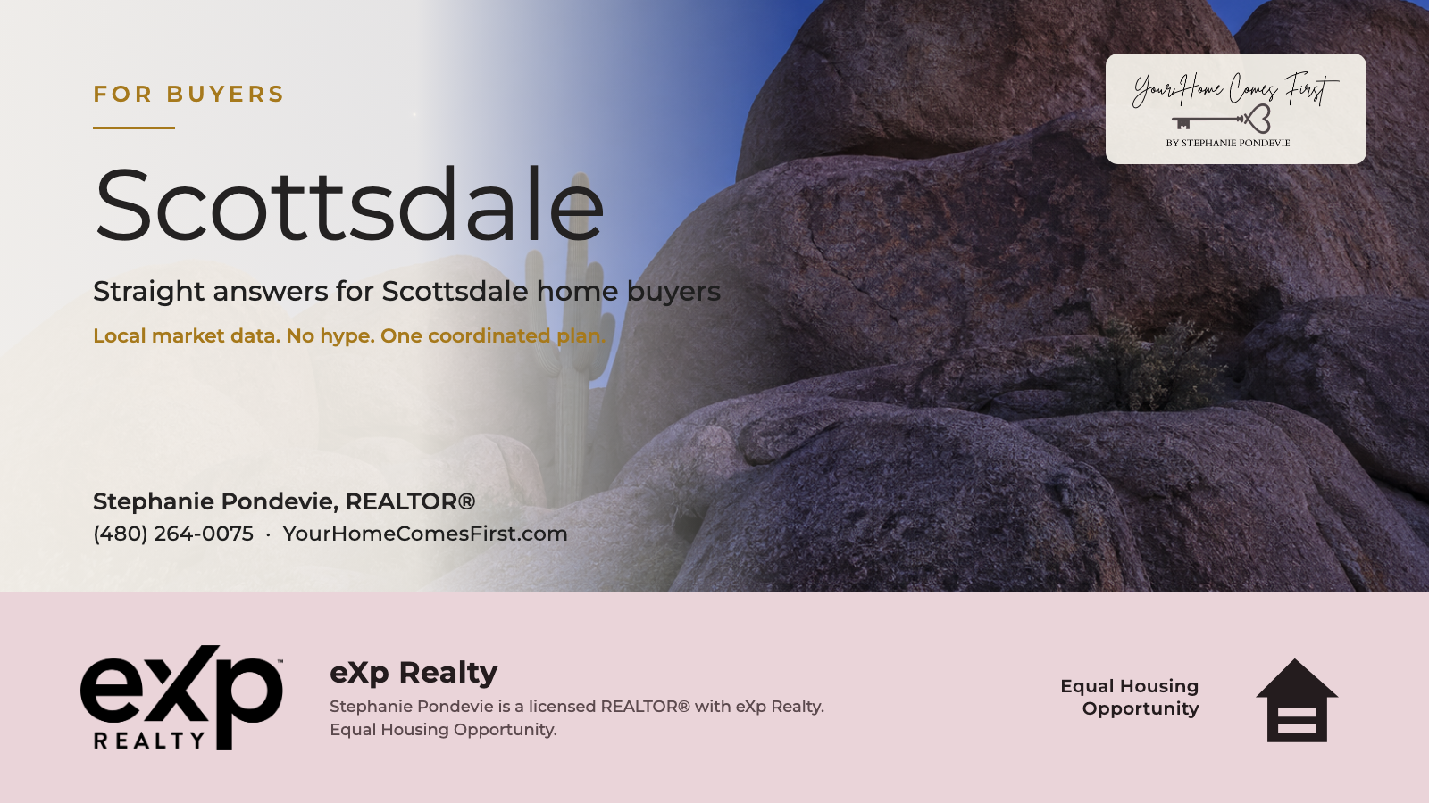 Your Home Comes First, Scottsdale, Arizona real estate with Stephanie Pondevie, eXp Realty
